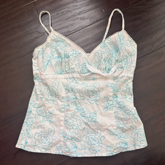 Vintage Dynamite Floral Embroidered Camisole Y2K Fairycore Top S - Picture 3 of 8